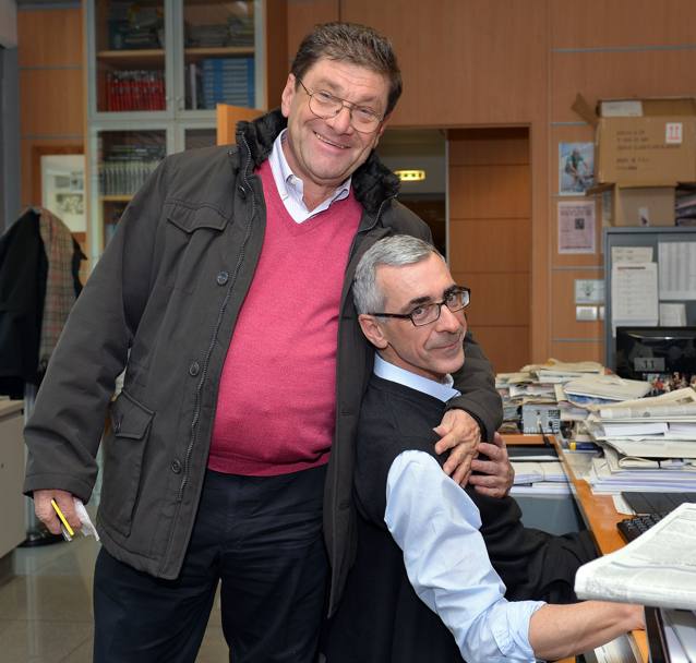 Daniele con PIer Bergonzi, vicedirettore della Gazzetta dello Sport